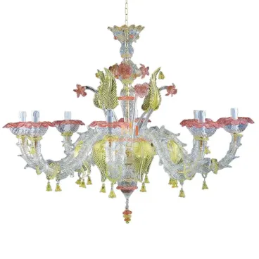 Impero - lámpara de araña de cristal de Murano
