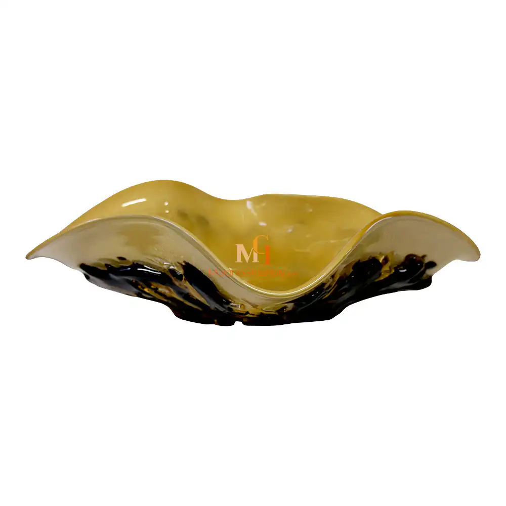 Olympus Brown 3 – Blue Murano Glass Bowl Blue Murano Glass Bowl