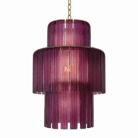 パープル・ムラーノ・シャンデリア｜ハンドメイド｜MuranoGlassItaly