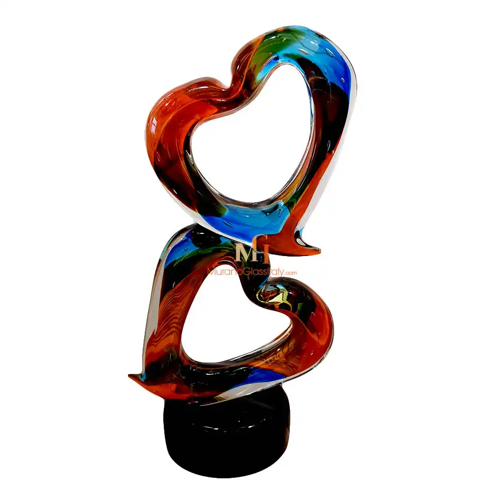 Cuore Multi – Murano Glass Heart Murano Glass Heart