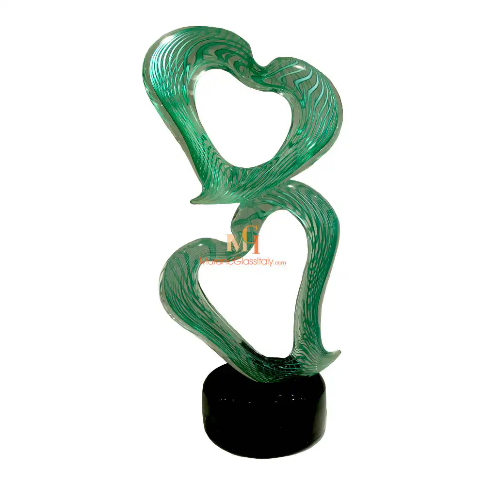 Cuore green – Murano Glass Heart Murano Glass Heart