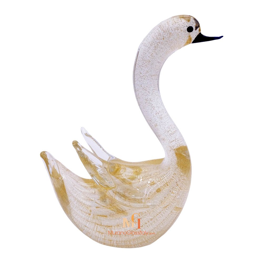 Odette Clear – Murano Glass Swan Murano Glass Swan