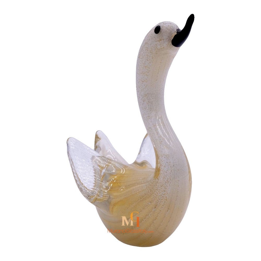Odette Gold 2 – Murano Glass Swan Murano Glass Swan