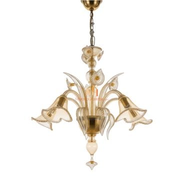 Alba Gold - Modern Venetian Glass Chandelier
