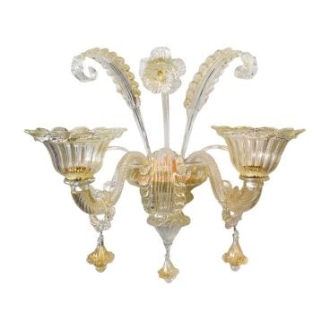 Gold and Glass Wall Sconce