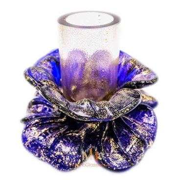 Murano Glass Flower Candle Holder