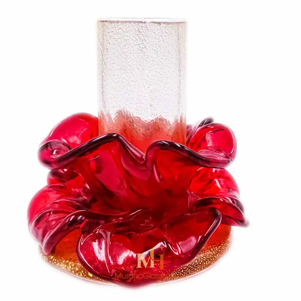Lotus Red 2 – Murano Glass Flower Candle Holder.jpg