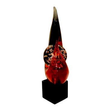 Red Glass Sculptures