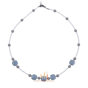 Blown Glass Bead Necklace