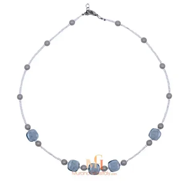 Blown Glass Bead Necklace