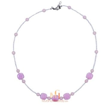 Blown Glass Bead Necklace
