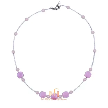 Blown Glass Bead Necklace