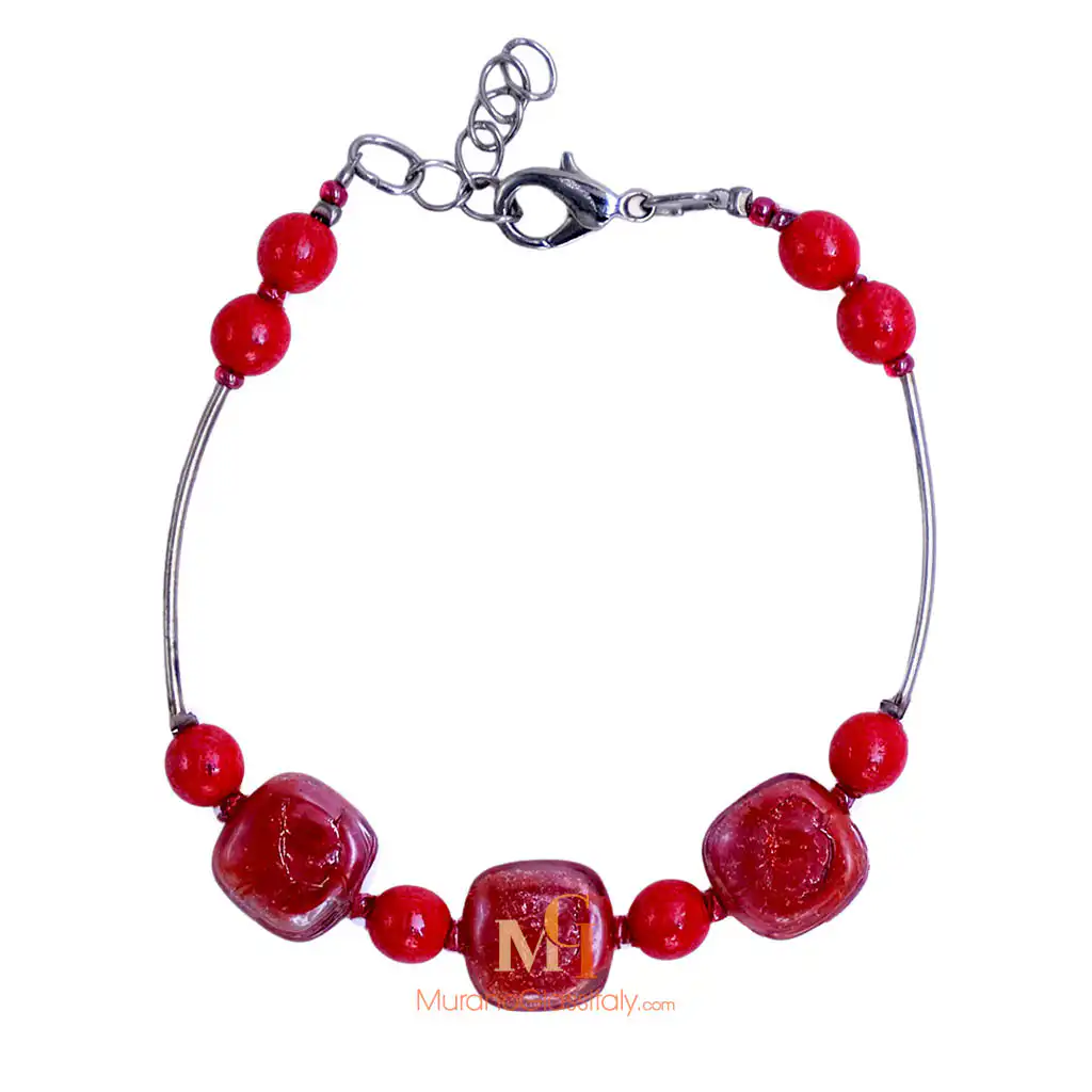 Candy Red - Handmade Glass Bracelets Handmade Glass Bracelets