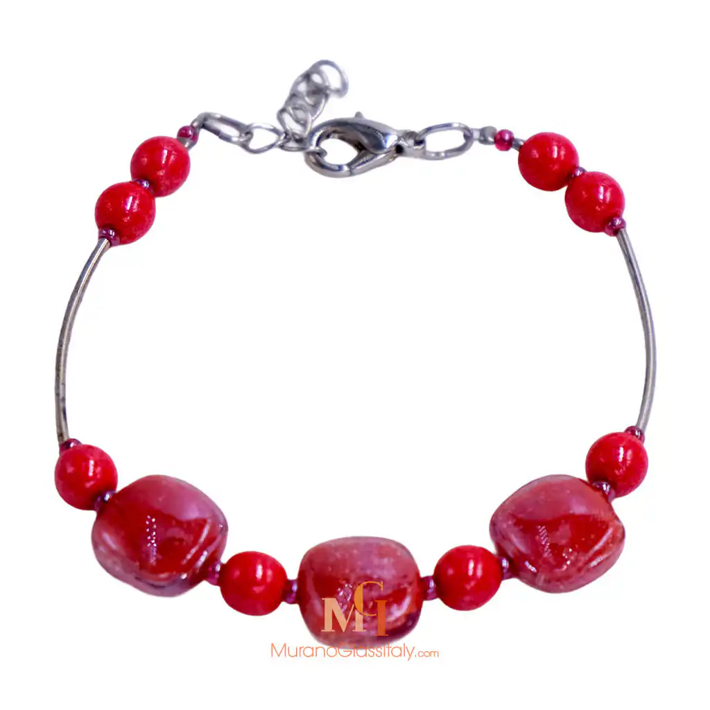 Candy Red2 – Handmade Glass Bracelets Handmade Glass Bracelets