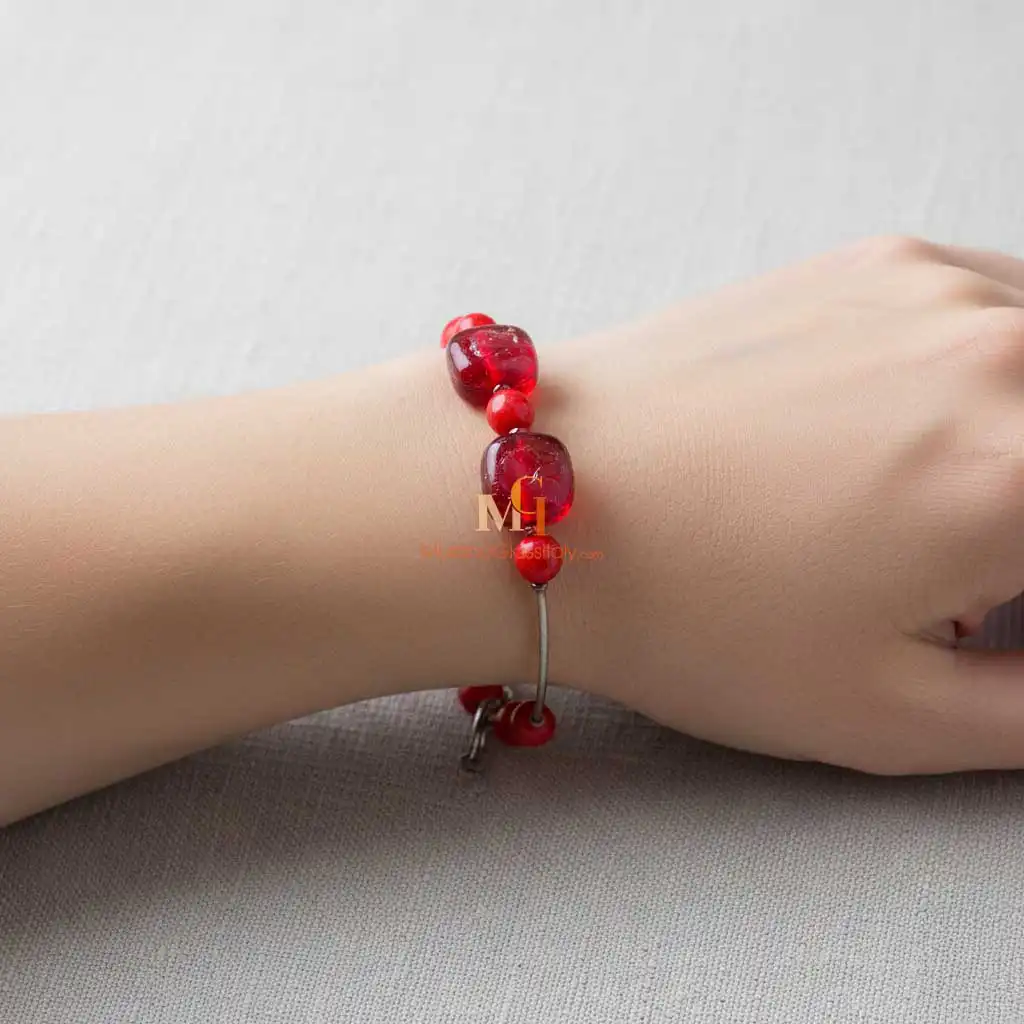 Candy Red3 – Handmade Glass Bracelets Handmade Glass Bracelets