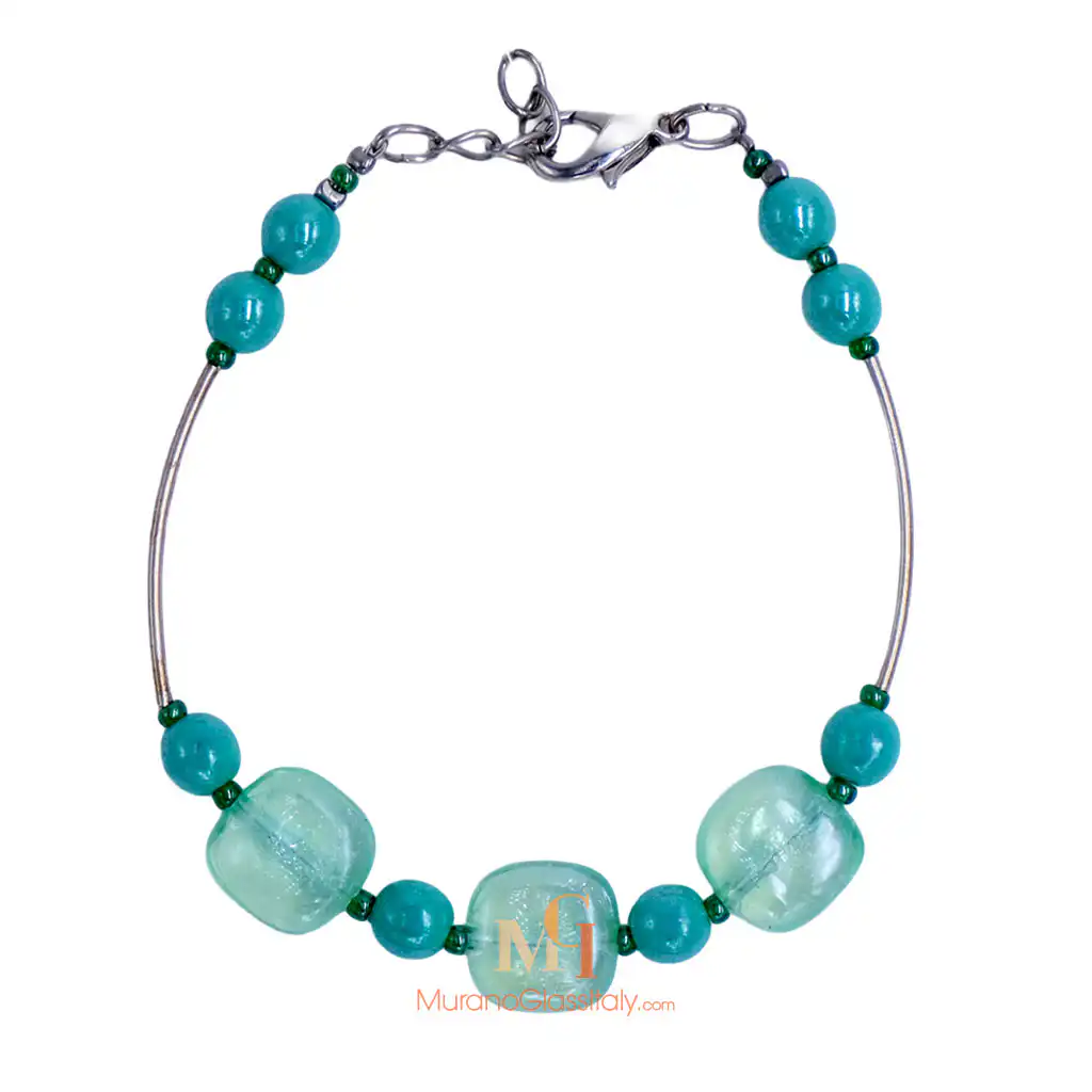 Candy Turquoise – Handmade Glass Bracelets Handmade Glass Bracelets