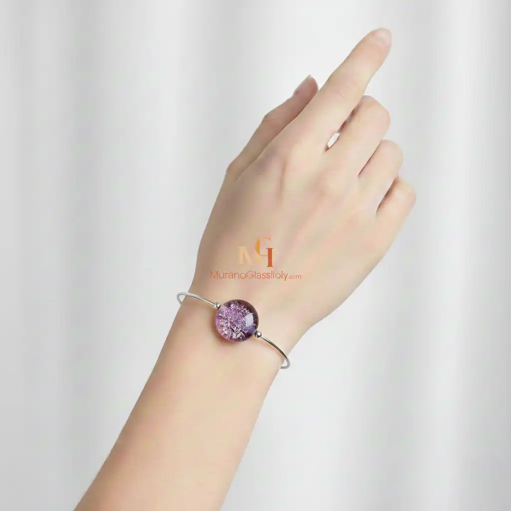 Finesse Purple3 – Blown Glass Bracelet Blown Glass Bracelet