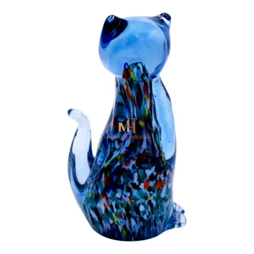 Murano Glass Millefiori Cat