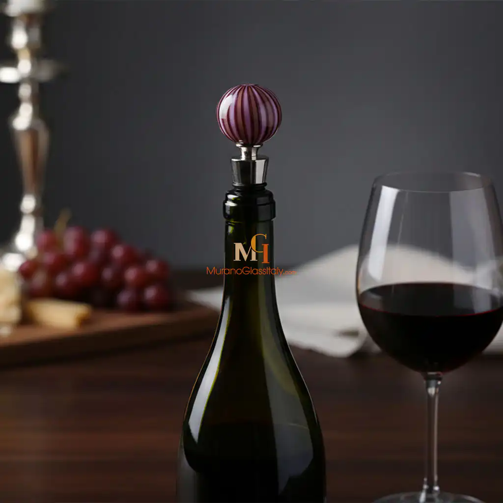 Sfera Purple 2 – Venetian Glass Bottle Stopper.jpg Venetian Glass Bottle Stopper